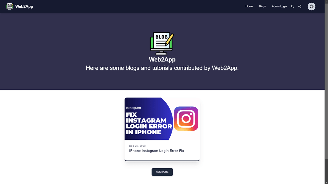 Web 2 APP project image
